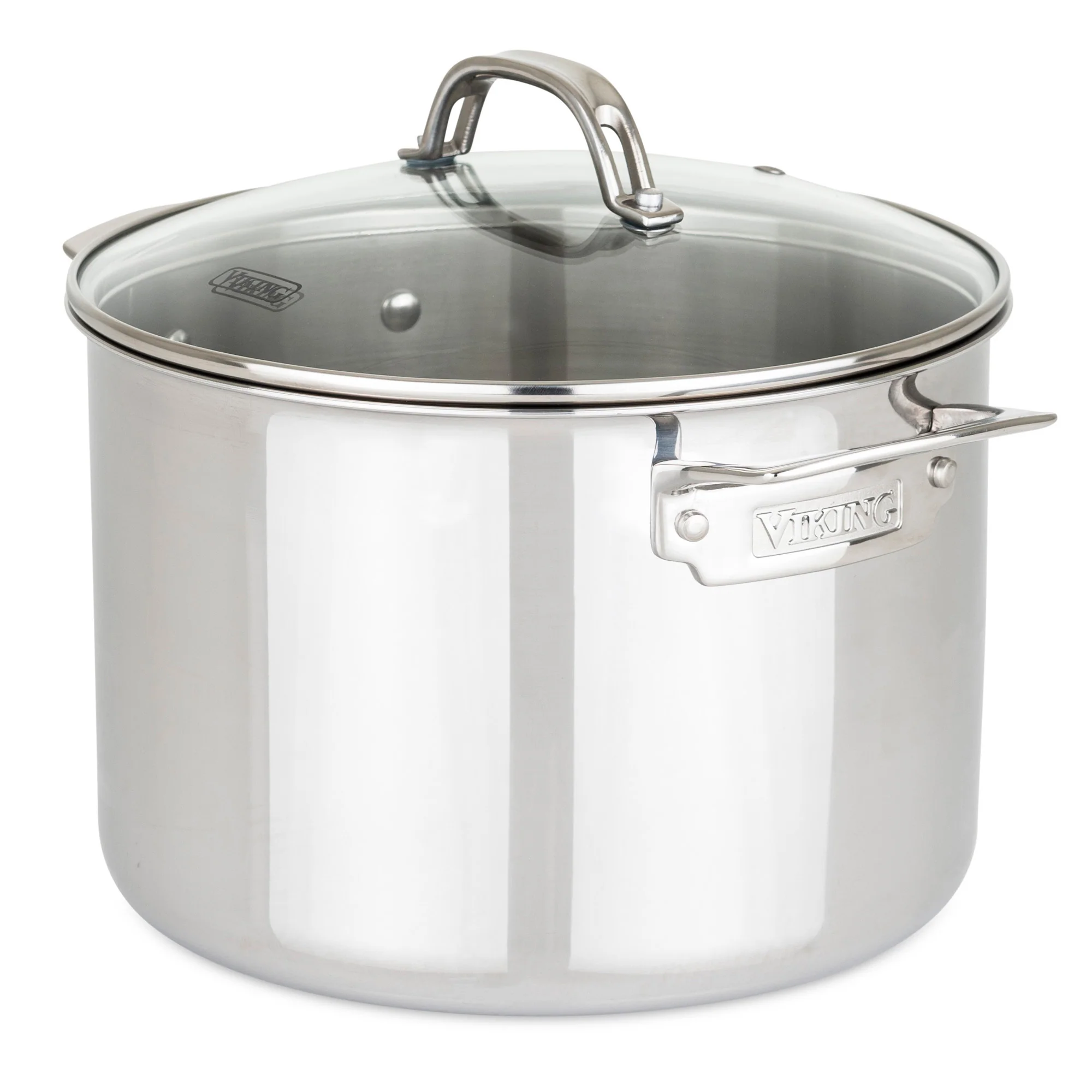 Viking 3-Ply Stainless Steel 17-Piece Cookware Set with Glass Lids - Image 5