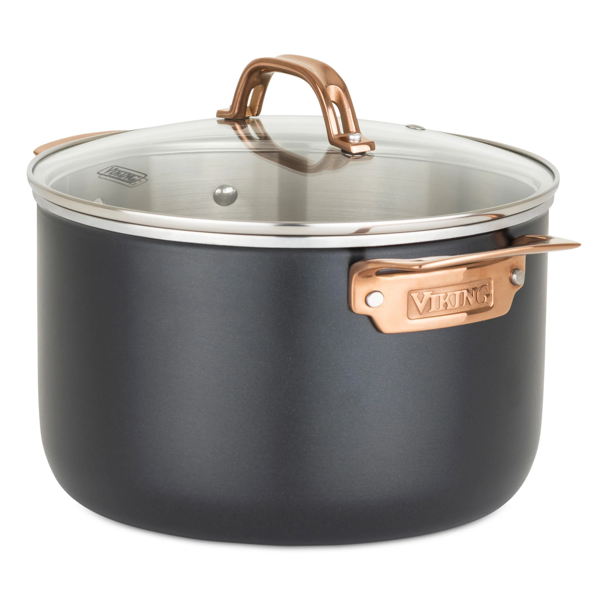 Viking 10pc 3-Ply Black & Copper Stainless Steel Cookware Set - Image 7